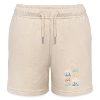Vélo de route rétro - Short de jogging enfant bio Stanley/Stella - écru doux - Devant