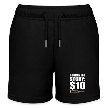 Jambe cassée - Short de jogging enfant bio Stanley/Stella - noir - Devant