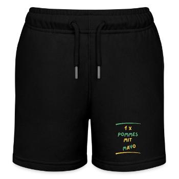 Mayo frites Français - Short de jogging enfant bio Stanley/Stella - noir - Devant
