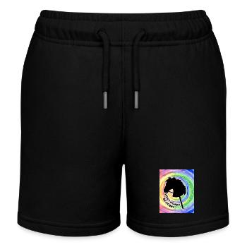 cheval de loisir- hobbyhorsing-arc-en-ciel- cheval sur un bâton - Short de jogging enfant bio Stanley/Stella - noir - Devant