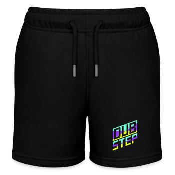 Dub Step Techno Musique Party Club Texte Lettrage - Short de jogging enfant bio Stanley/Stella - noir - Devant