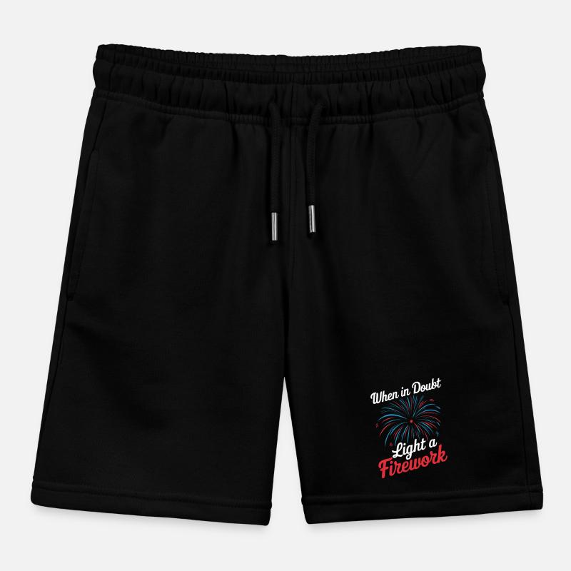 Pyrotechnics Fireworks Pyrotechnics Kids Organic Sweat Shorts by Stanley/Stella