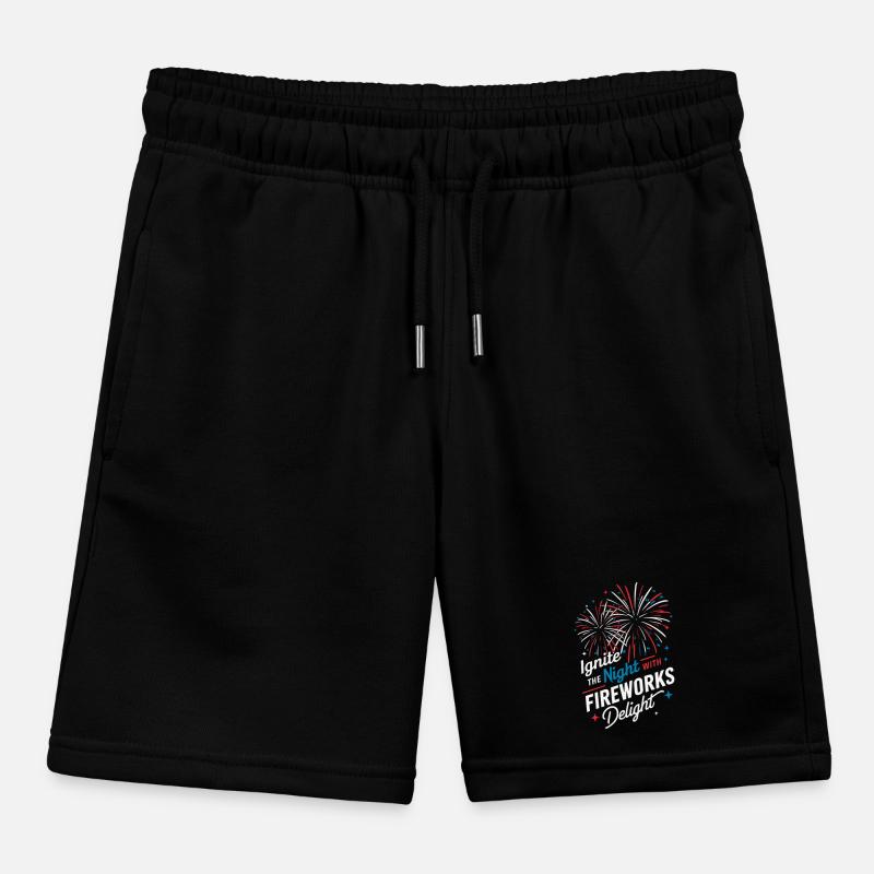 Pyrotechnics Fireworks Pyrotechnics Kids Organic Sweat Shorts by Stanley/Stella