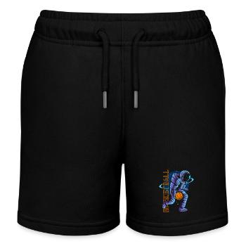 Basketball Astronaut - Kinder Organic Joggingshorts Mini Bolter von Stanley/Stella - Schwarz - Vorne