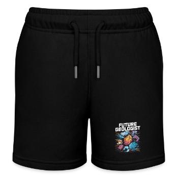Future Geologist - Passion for Geology - Kids Organic Sweat Shorts by Stanley/Stella - black - Front