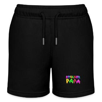 Baby Eltern Kind Geschenk Sprüche Geburt Mama Papa - Kinder Organic Joggingshorts Mini Bolter von Stanley/Stella - Schwarz - Vorne