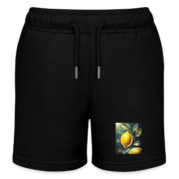 Healthy lemon lemon - Kids Organic Sweat Shorts by Stanley/Stella - black - Front