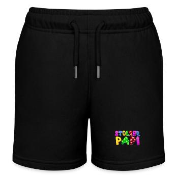 Baby Eltern Kind Geschenk Sprüche Geburt Mama Papa - Kinder Organic Joggingshorts Mini Bolter von Stanley/Stella - Schwarz - Vorne