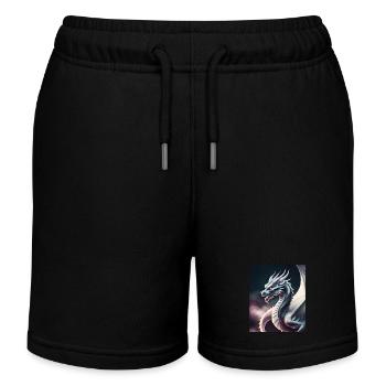 Silhouette de dragon - Short de jogging enfant bio Stanley/Stella - noir - Devant