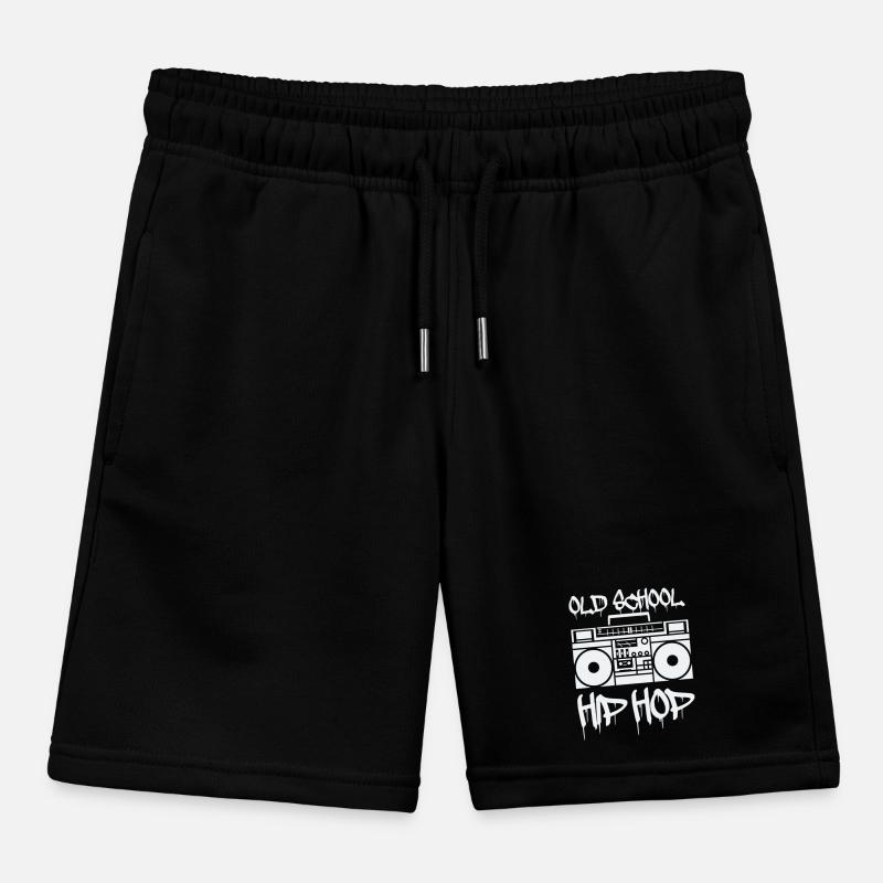 Ghetto blaster old school Kids Organic Sweat Shorts by Stanley/Stella