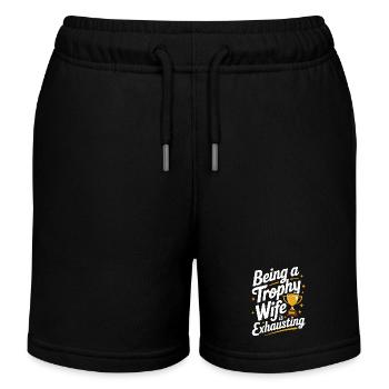Frau Ehefrau Partnerin Familie Verheiratet - Kinder Organic Joggingshorts Mini Bolter von Stanley/Stella - Schwarz - Vorne