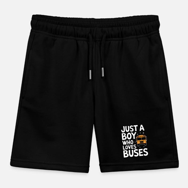 Bus Bus Driver School Bus Kids Organic Sweat Shorts by Stanley/Stella