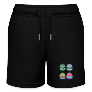 torten bunt - Kinder Organic Joggingshorts Mini Bolter von Stanley/Stella - Schwarz - Vorne