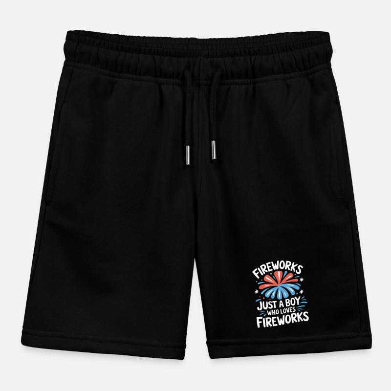 Pyrotechnics Fireworks Pyrotechnics Kids Organic Sweat Shorts by Stanley/Stella