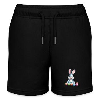 Osterhase - Kinder Organic Joggingshorts Mini Bolter von Stanley/Stella - Schwarz - Vorne