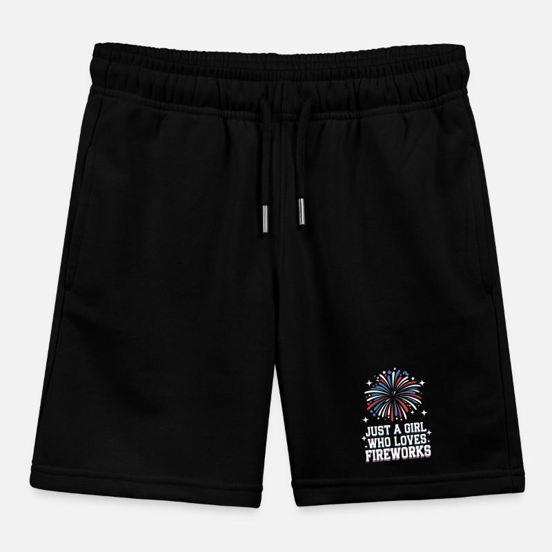 Pyrotechnics Fireworks Pyrotechnics Kids Organic Sweat Shorts by Stanley/Stella