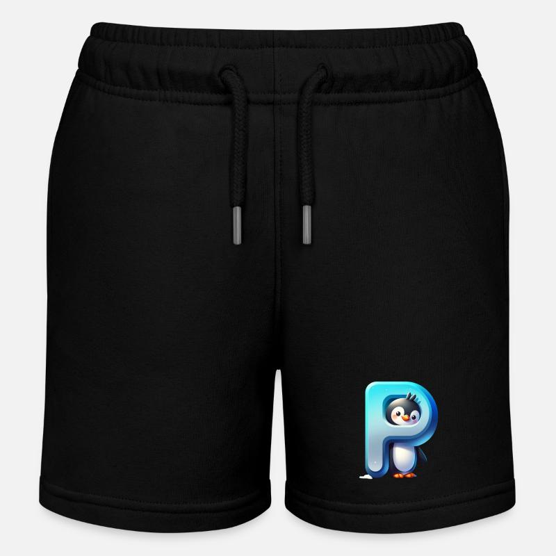 Pingouin Ludique P - Short de jogging enfant bio Stanley/Stella - noir