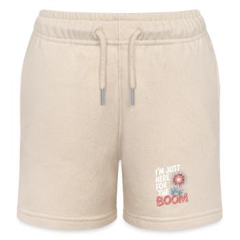 Pyrotechnics Fireworks Pyrotechnics - Kids Organic Sweat Shorts by Stanley/Stella - soft Ecru - Front