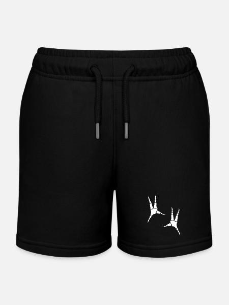 Empreintes de perroquets - Short de jogging enfant bio Stanley/Stella - noir