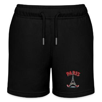 Tour Eiffel, Paris, retro - Short de jogging enfant bio Stanley/Stella - noir - Devant