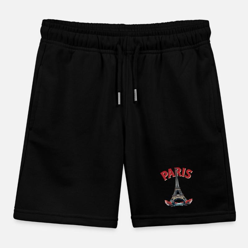 Eiffelturm, Paris, Retro Kinder Organic Joggingshorts Mini Bolter von Stanley/Stella