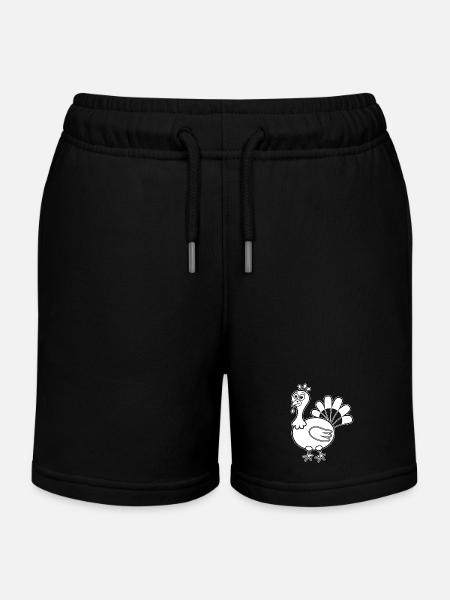 dinde - Short de jogging enfant bio Stanley/Stella - noir