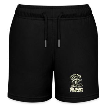 Vintage Raccoon Houston I Have So Many Problems - Kids Organic Sweat Shorts by Stanley/Stella - black - Front
