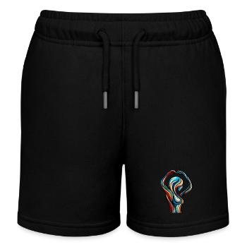 Bunte Frau - Kinder Organic Joggingshorts Mini Bolter von Stanley/Stella - Schwarz - Vorne