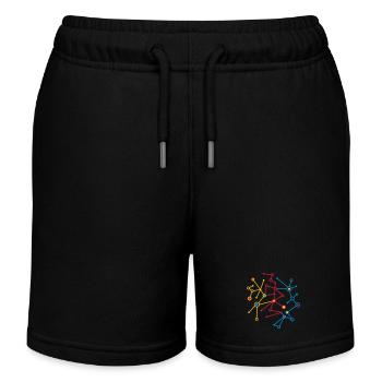 un motif moléculaire - Short de jogging enfant bio Stanley/Stella - noir - Devant