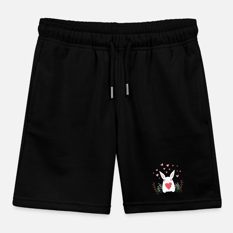 Lapin de l’Est Lapin de Pâques Oreilles de lapin mignon LOL Short de jogging enfant bio Stanley/Stella