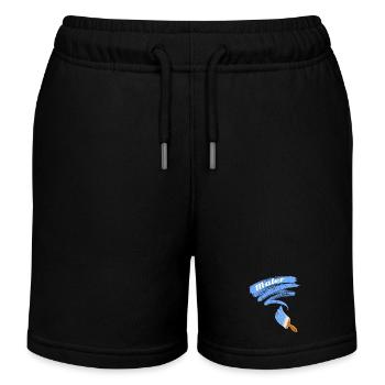 Maler Motiv Pinsel - Kinder Organic Joggingshorts Mini Bolter von Stanley/Stella - Schwarz - Vorne