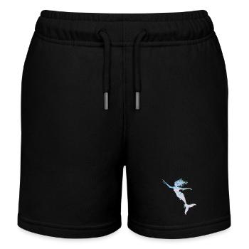 verspielte Meerjungfrau in kühlen Pastellfarben - Kinder Organic Joggingshorts Mini Bolter von Stanley/Stella - Schwarz - Vorne
