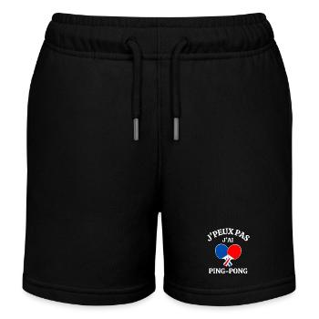 ping-pong, ping-pong sport, pongiste - Short de jogging enfant bio Stanley/Stella - noir - Devant
