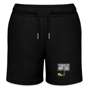 Gabelstapler Fahrer - Kinder Organic Joggingshorts Mini Bolter von Stanley/Stella - Schwarz - Vorne