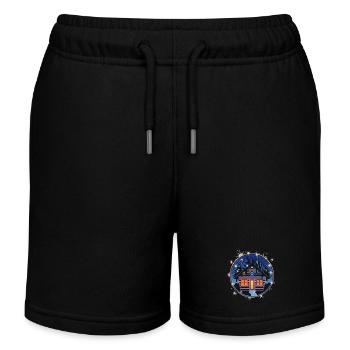 kleine verschneite Hütte in den Bergen im Winter - Kinder Organic Joggingshorts Mini Bolter von Stanley/Stella - Schwarz - Vorne