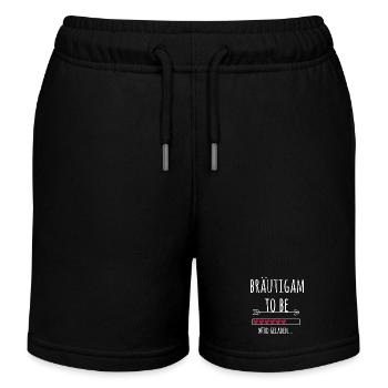 Zukünftiger Bräutigam Partnerlook Verlobung - Kinder Organic Joggingshorts Mini Bolter von Stanley/Stella - Schwarz - Vorne