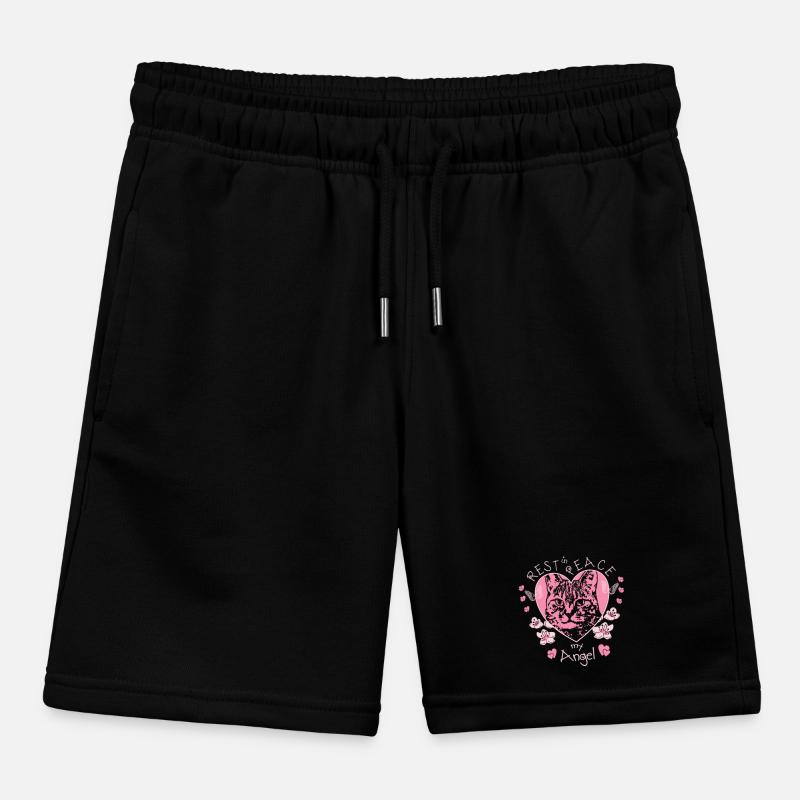 Cat Angel Kids Organic Sweat Shorts by Stanley/Stella