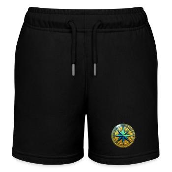 Compass - Kids Organic Sweat Shorts by Stanley/Stella - black - Front