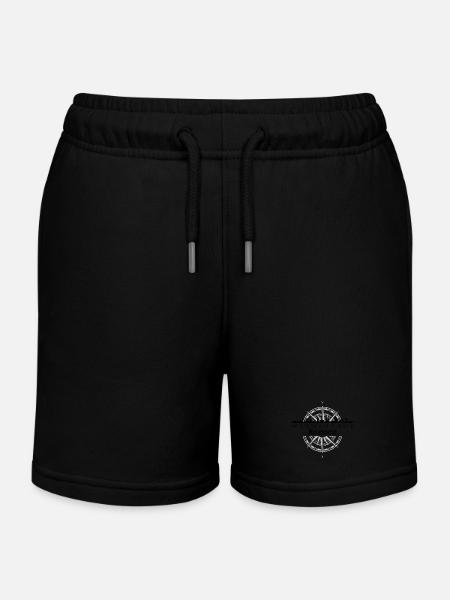 Koordinaten Rostock - Kinder Organic Joggingshorts Mini Bolter von Stanley/Stella - Schwarz
