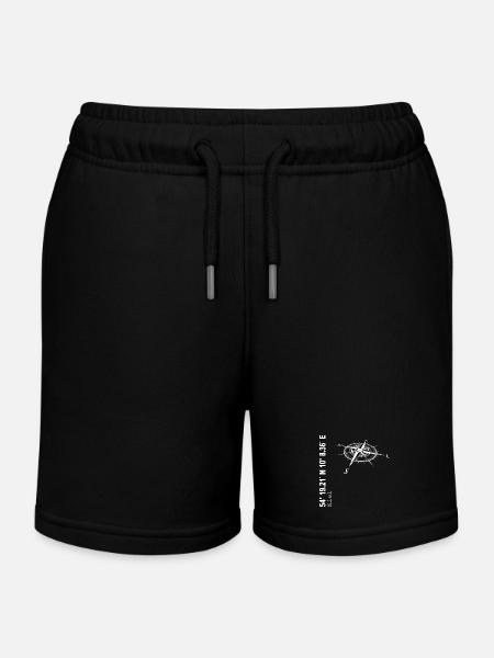 Koordinaten Kiel - Kinder Organic Joggingshorts Mini Bolter von Stanley/Stella - Schwarz