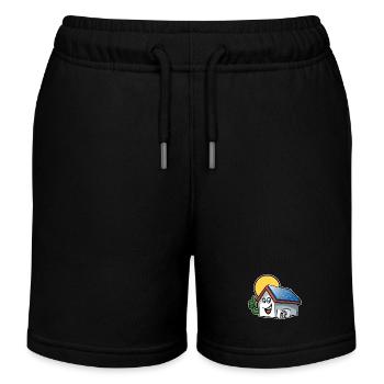 Renewable Energy - Solar Cell - Heat Pump - Kids Organic Sweat Shorts by Stanley/Stella - black - Front