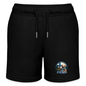 Finlande - Finlande - Suomi - Short de jogging enfant bio Stanley/Stella - noir - Devant