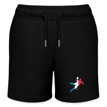 Handball Team Frankreich Handballer Explosion EM - Kinder Organic Joggingshorts Mini Bolter von Stanley/Stella - Schwarz - Vorne