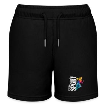 Eins mit dem Sport - Laufen - Kinder Organic Joggingshorts Mini Bolter von Stanley/Stella - Schwarz - Vorne