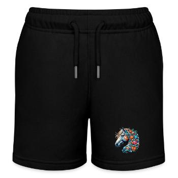 Pferd - Kinder Organic Joggingshorts Mini Bolter von Stanley/Stella - Schwarz - Vorne