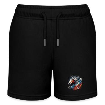 Cheval - Short de jogging enfant bio Stanley/Stella - noir - Devant