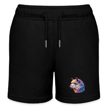 Alpaka - Kinder Organic Joggingshorts Mini Bolter von Stanley/Stella - Schwarz - Vorne