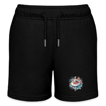 Danseuse de ballet avec tutu - Short de jogging enfant bio Stanley/Stella - noir - Devant