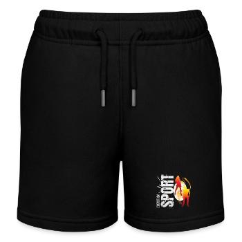 Eins mit dem Sport - Tanzen - Kinder Organic Joggingshorts Mini Bolter von Stanley/Stella - Schwarz - Vorne