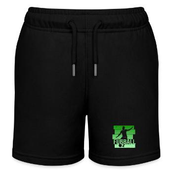 Fußball - Kinder Organic Joggingshorts Mini Bolter von Stanley/Stella - Schwarz - Vorne